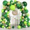 163Pcs Jungle Party Balloons Garland Arch Kit, Gold Lime Green Balloons with Artificial Tropical Palm Leaves for Dinosaur Safari Decorations Wild One Birthday St Patricks Day Party Supplies